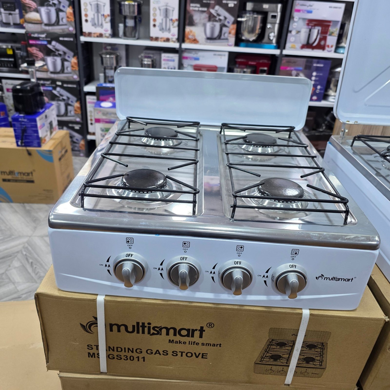 Réchaud a gaz En inox 4 Feux MultiSmart MS-GS3011 Gaz Butane – Image 4