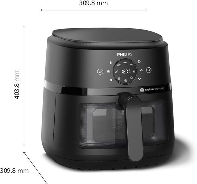Friteuse À Air Chaud Saine 6.2L 1700W À Technologie RapidAir Philips NA230/09 – Image 4