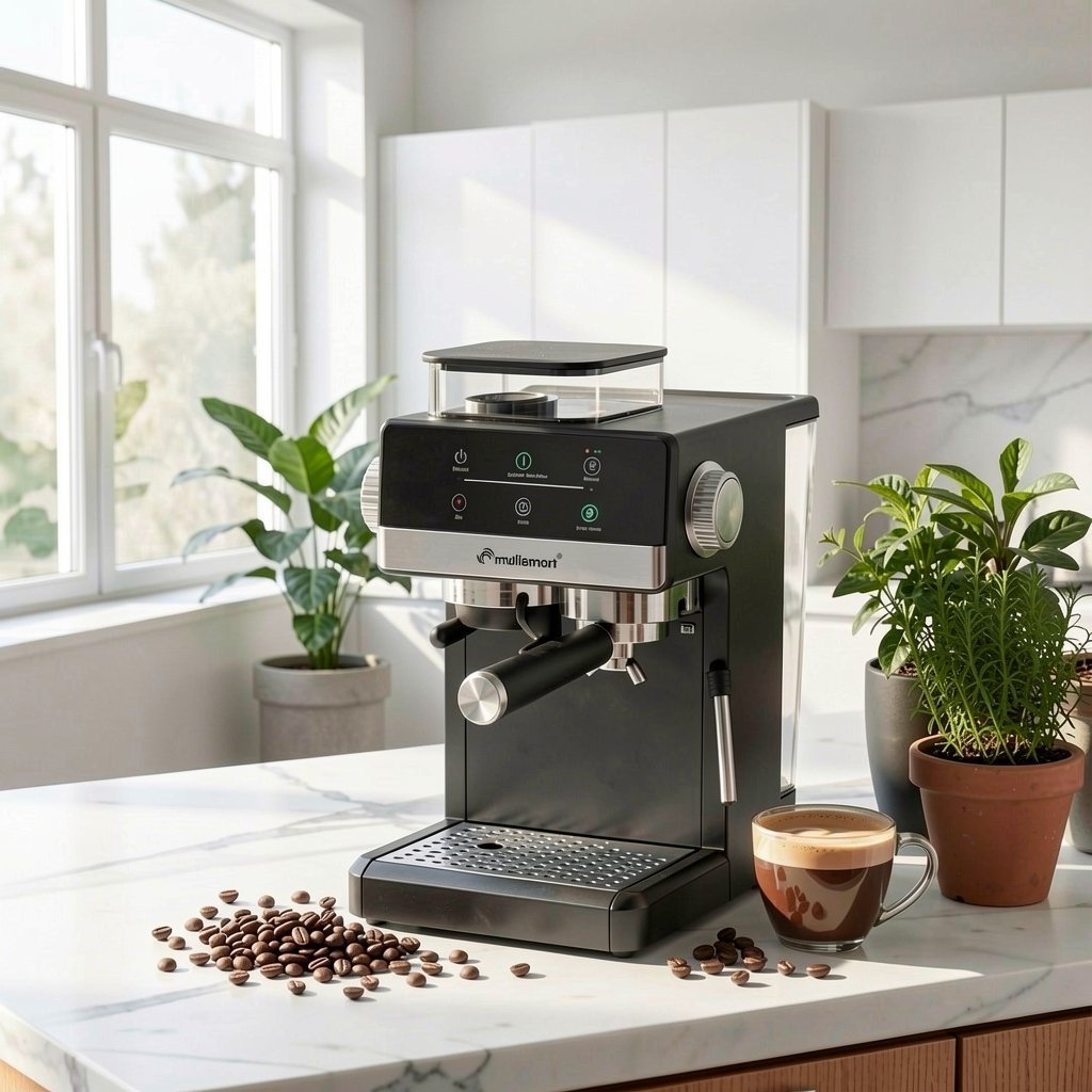 Machine à café 3 en1 Café Grain+ cappuccino 20Bar 1.8L 1350w + Fonction Moulin a café MULTISMART MS-CF4033 – Image 3
