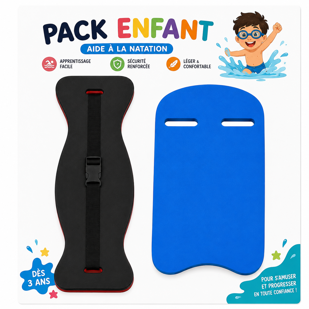 Pack enfant (ceinture+planche)